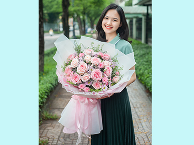 Bật mí top 5 mẫu hoa tươi tông màu hồng pastel đốn tim phái nữ