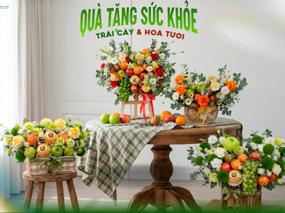 Các sản phẩm hoa tươi và trái cây trong cắm hoa thương mại: từ lẵng khai trương đến quà tặng doanh nghiệp